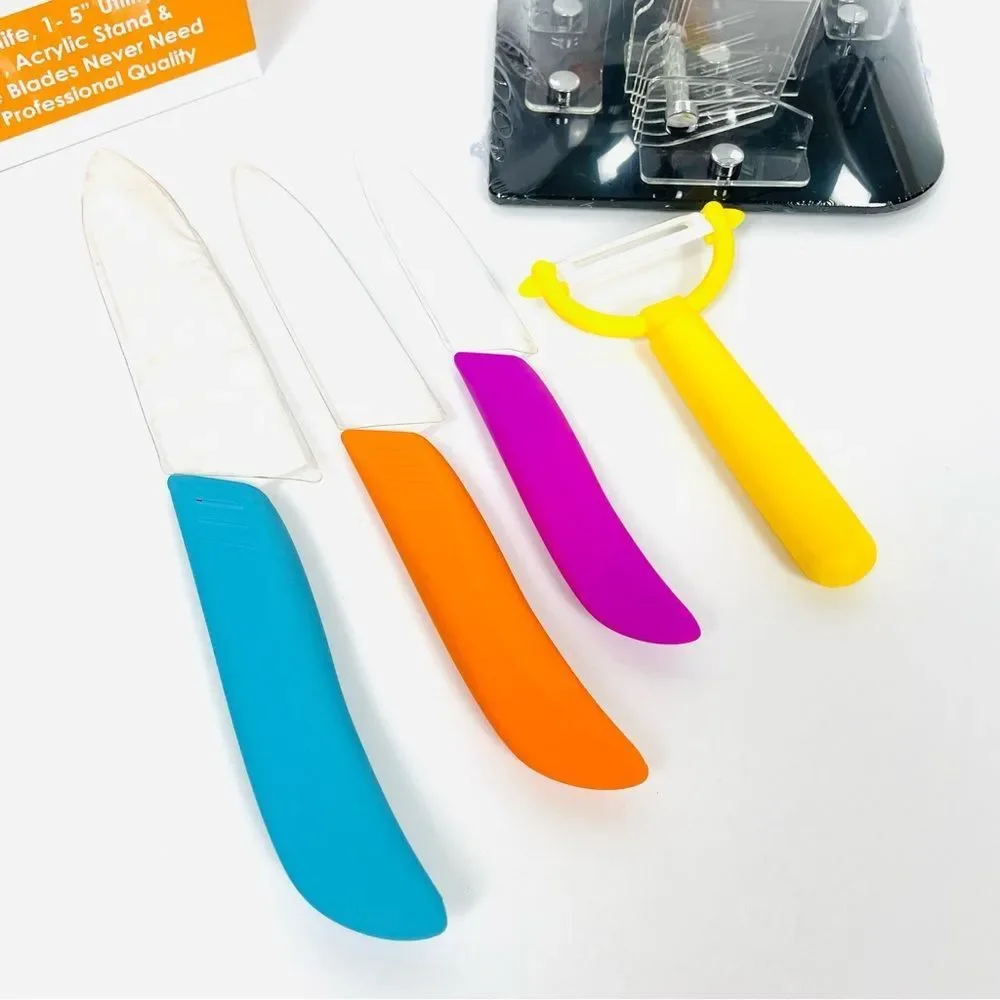 6 Piece Knife Set with Stand & Cutting Board